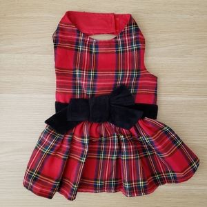 DOG holiday plaid dress S
